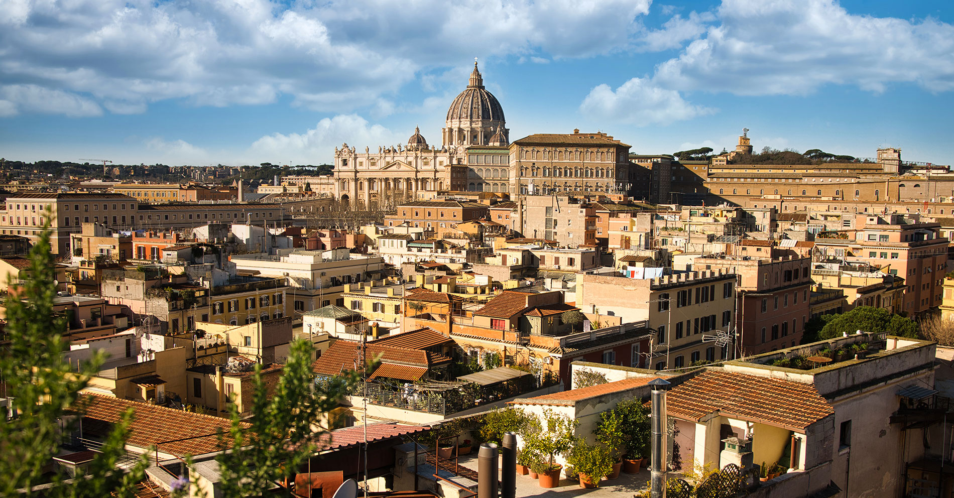 Panoramic view of St. Peter’s Dome – Hotel Santa Maria Maggiore, BZAR hotels in Rome